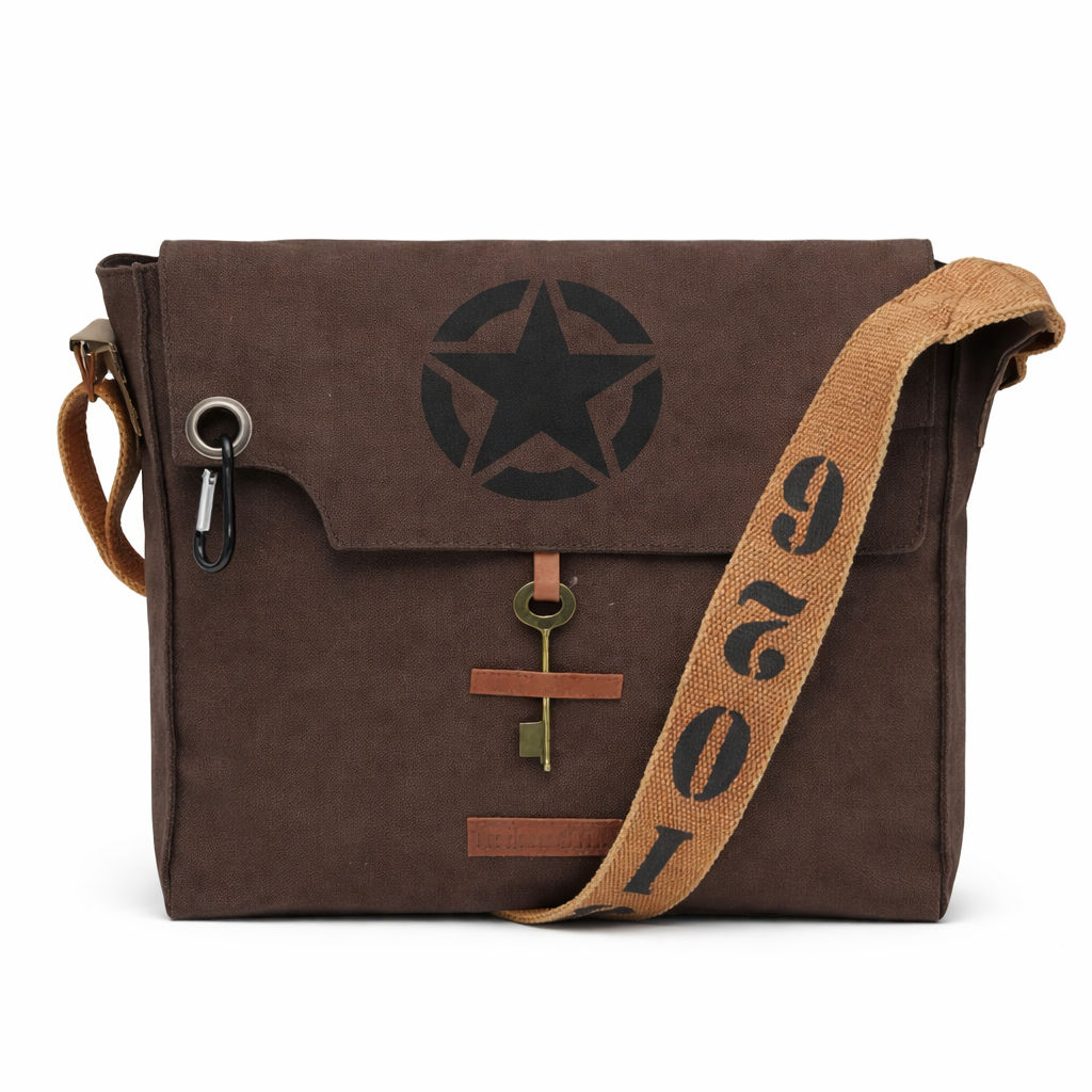 Brown Unisex Messenger Bag for Everyday Use 186